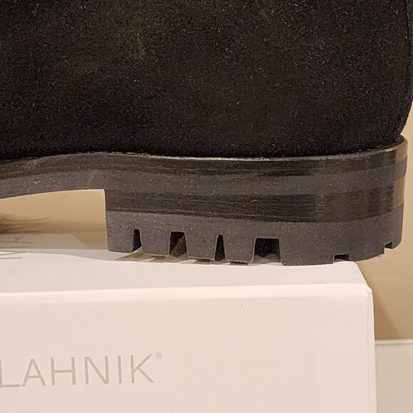 Brand New!!| Manolo Blahnik: Mircus Suede Shearling Lace-Up Booties - Picture 12 of 14